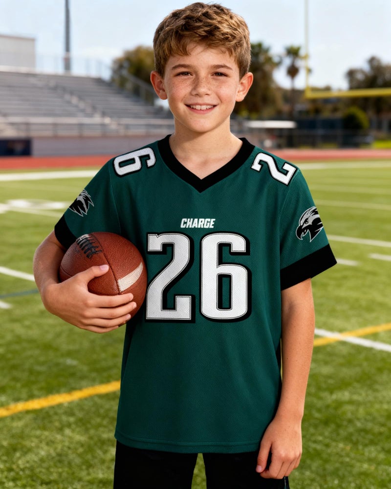 Hjshfue Kids Football Jersey Boys and Girls Mesh Athletic Sports Shirt Breathable Lightweight Training Jerseys - Image 2