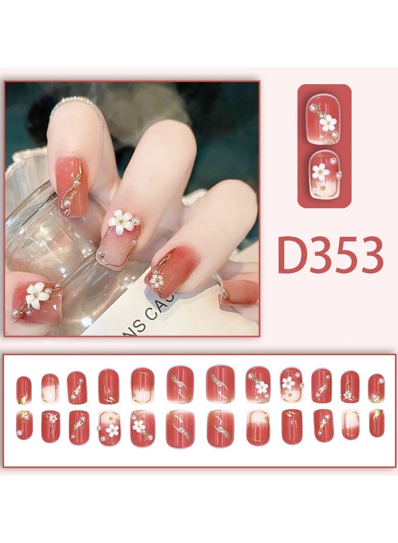 اضغط على أظافر 24 قطعة أظافر صناعية - Image 3