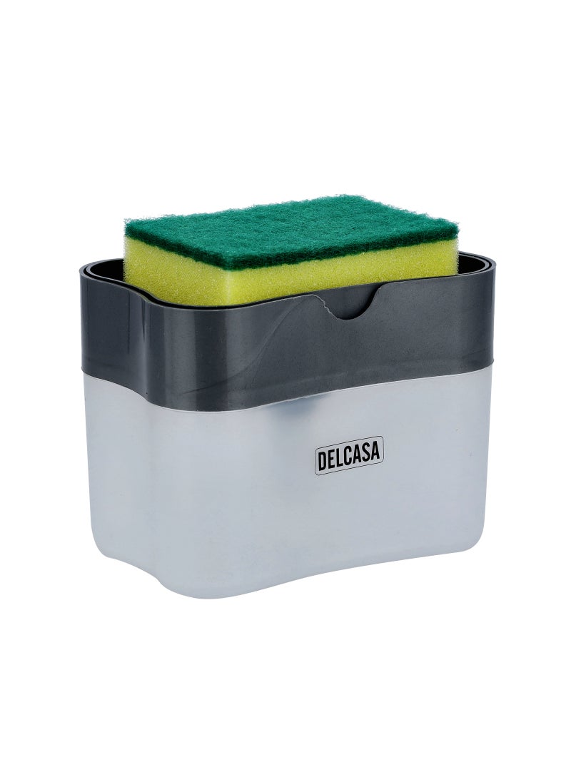 DELCASA DelCasa Liquid Soap Dispenser with Sponge Scrubber DC2602  - Image 2