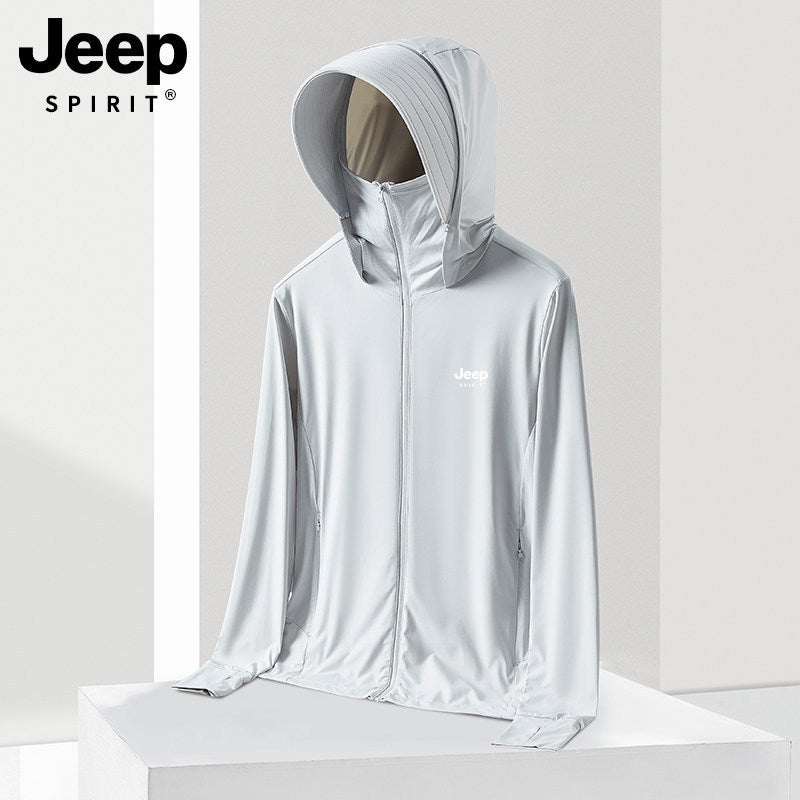 JEEP SPIRIT جاكيت جيب سبيريت الواقي من الأشعة فوق البنفسجية بقماش الحرير الجليدي - ملابس خارجية خفيفة وقابلة  للتنفس - Image 4