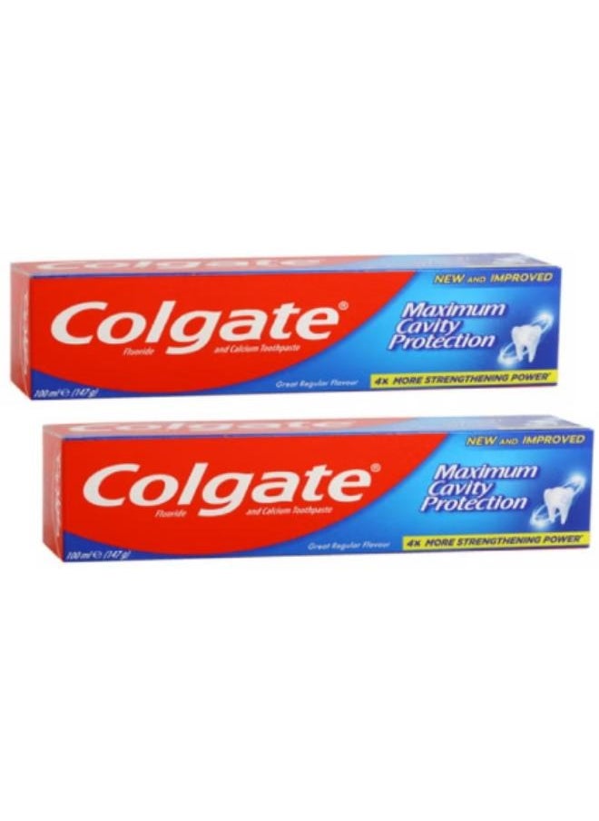 Colgate - 2 Pieces Of Flouride And Calcium Tothpaste Maximum Cavity Protection 100 ml - Image 1