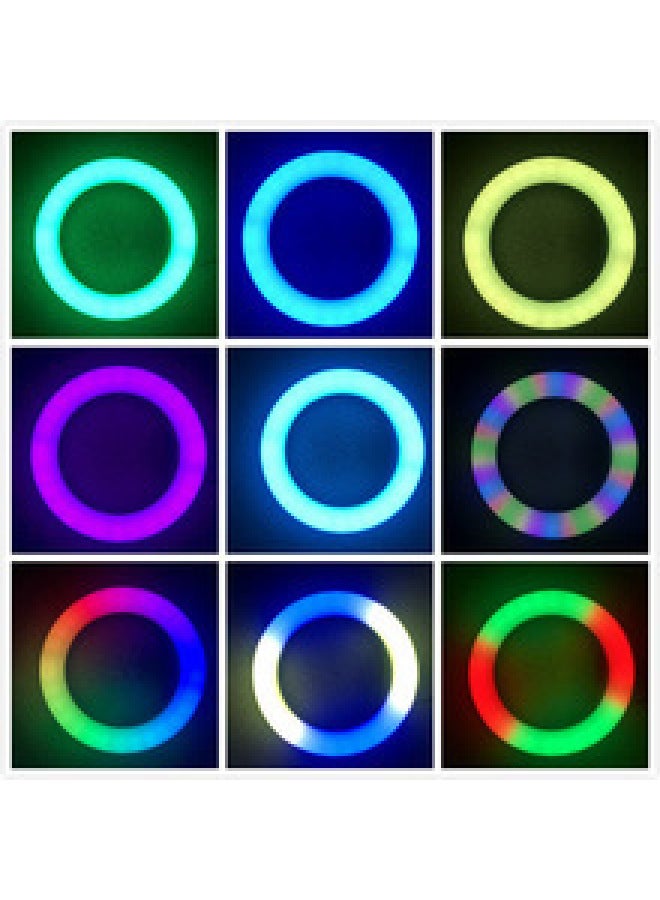 Photography Live Light 8-inch/13-inch/18-inch Indoor Mobile Phone Photography RGB Ring Light-Specification:Mj33rgb 13inch * (33cm) Wire Control * Ring Light Type * 1 Hose. Hose Clamp * 1 Cloud Billiard Ball (plus Remote Control)  - Image 4