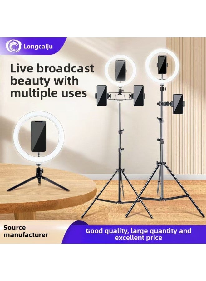 Photography Live Light 8-inch/13-inch/18-inch Indoor Mobile Phone Photography RGB Ring Light-Specification:Mj33rgb 13inch * (33cm) Wire Control * Ring Light Type * 1 Hose. Hose Clamp * 1 Cloud Billiard Ball (plus Remote Control)  - Image 2