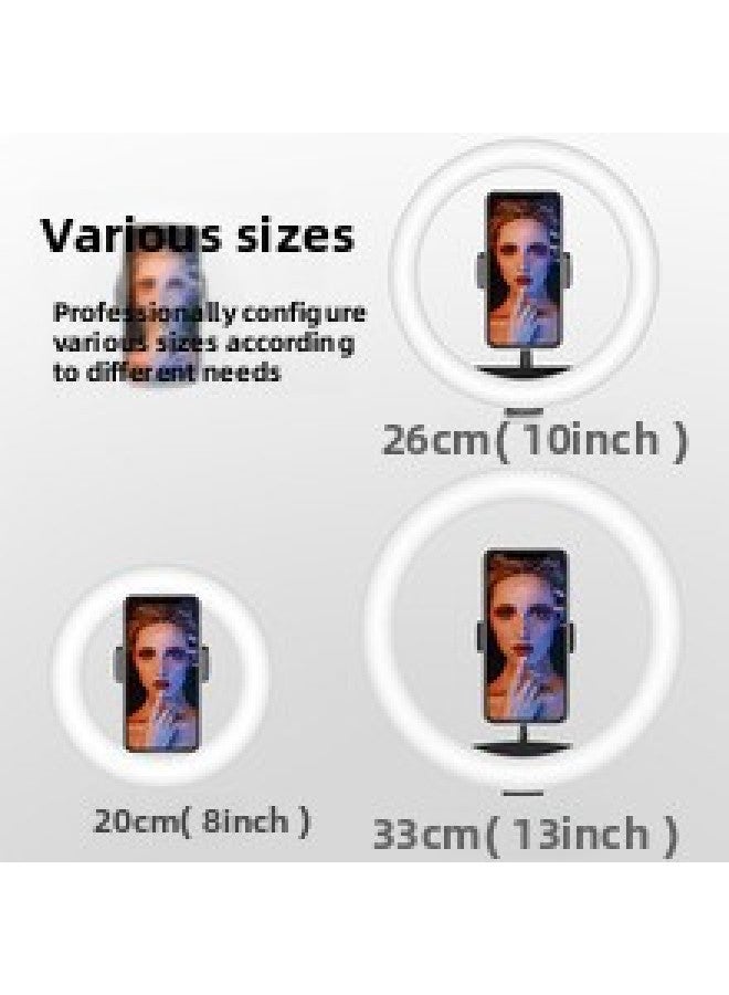 Photography Live Light 8-inch/13-inch/18-inch Indoor Mobile Phone Photography RGB Ring Light-Specification:Mj33rgb 13inch * (33cm) Wire Control * Ring Light Type * 1 Hose. Hose Clamp * 1 Cloud Billiard Ball (plus Remote Control)  - Image 5