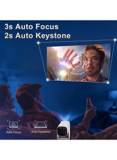 Generic Portable Mini Projector with Ambient Lamp - Native 1080P Resolution with 4K Support  - Image 4