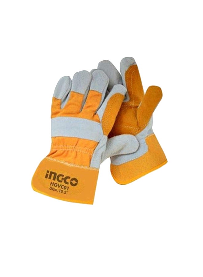 INGCO Heat Resistant Gloves Yellow/Grey - Image 1