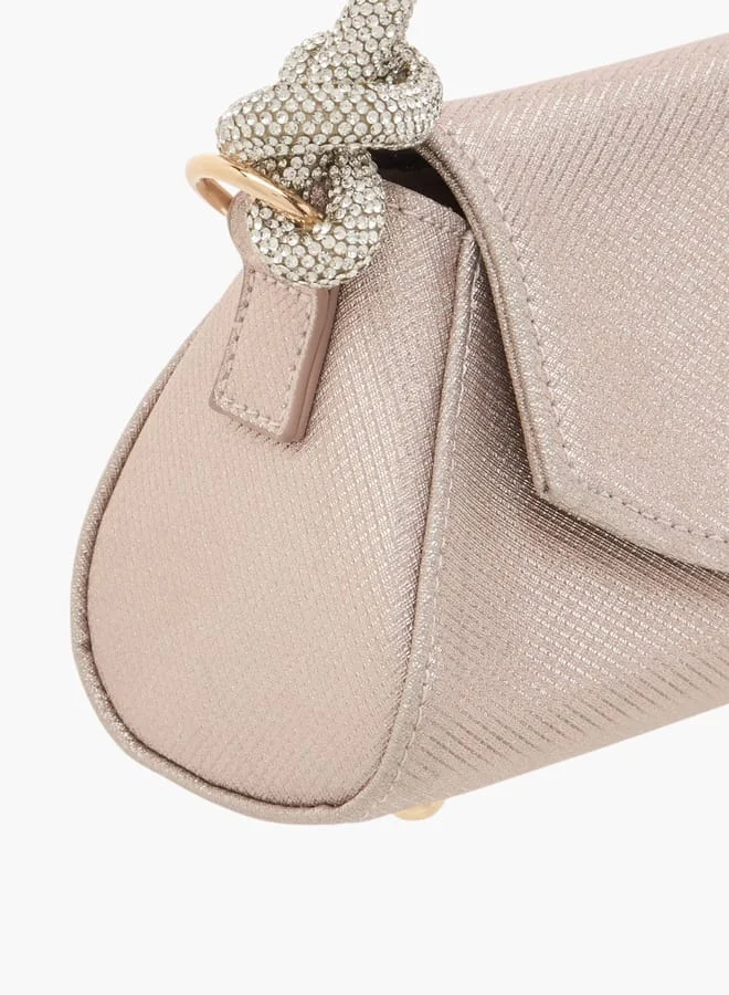 Flora Bella By Shoexpress Womens Textured Shoulder Bag With Magnetic Closure