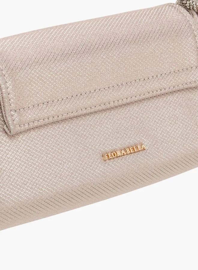 Flora Bella By Shoexpress Womens Textured Shoulder Bag With Magnetic Closure