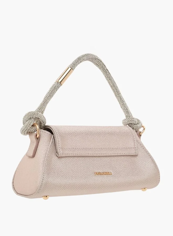 Flora Bella By Shoexpress Womens Textured Shoulder Bag With Magnetic Closure