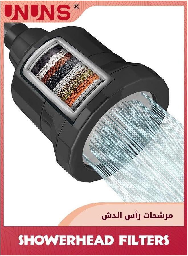 UNUNS 15-Stage Shower Filter,2-in-1 Water Softener Head High Pressure For Hard Water,Shower Filters To Remove Chlorine And Fluoride,Water With - Image 1