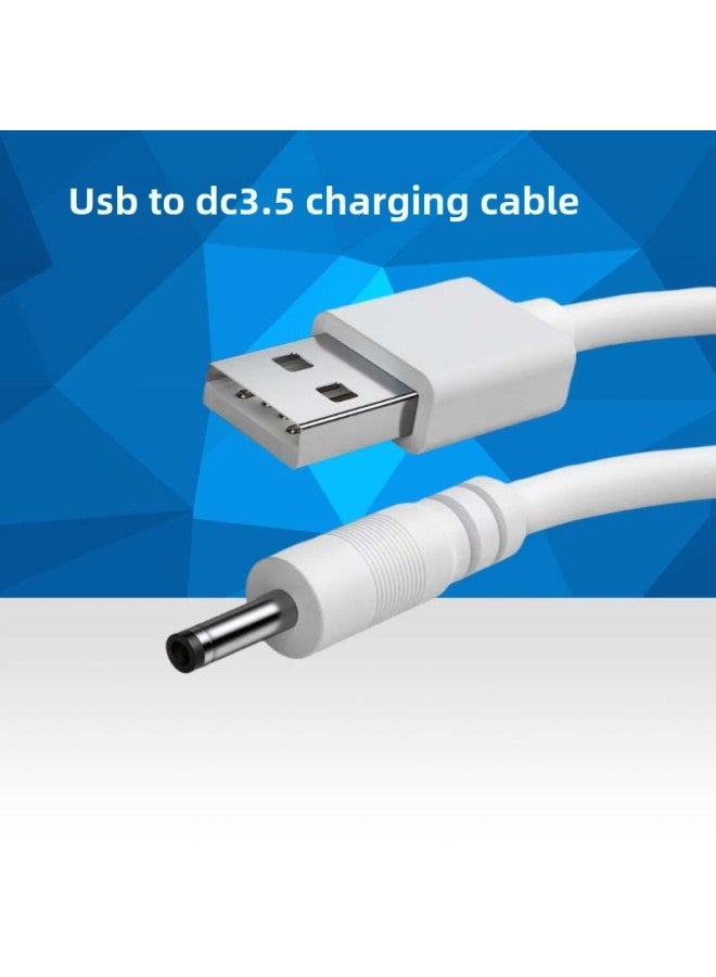 Power Line USB To DC Two-core Pure Copper Data Line Round Hole 3.5*1.35 Mobile Phone Microphone Audio Charging Line-Color:Dc3.5  National Standard Copper White  - Image 2