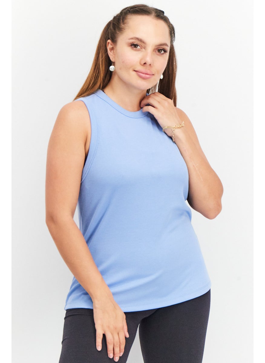 Women 2 Pcs Slim Fit Sleeveless Textured Top, Blue - pzsku/Z0D4BA64D3F55F43537A2Z/45/_/1737641741/7dba3f6b-4b07-4531-9412-80c34ce0a857