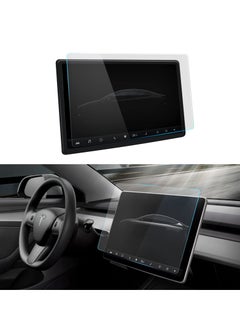 Matte Tempered Glass Screen Protector for Tesla Model 3 / Model Y - Anti-Glare, Anti-Fingerprint Protection for Center Control Touch Screen Navigation Accessories.