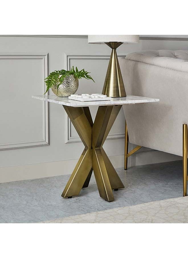 Home Box Portola Marble Top End Table 55 x 55 x 55 cm  - Image 1