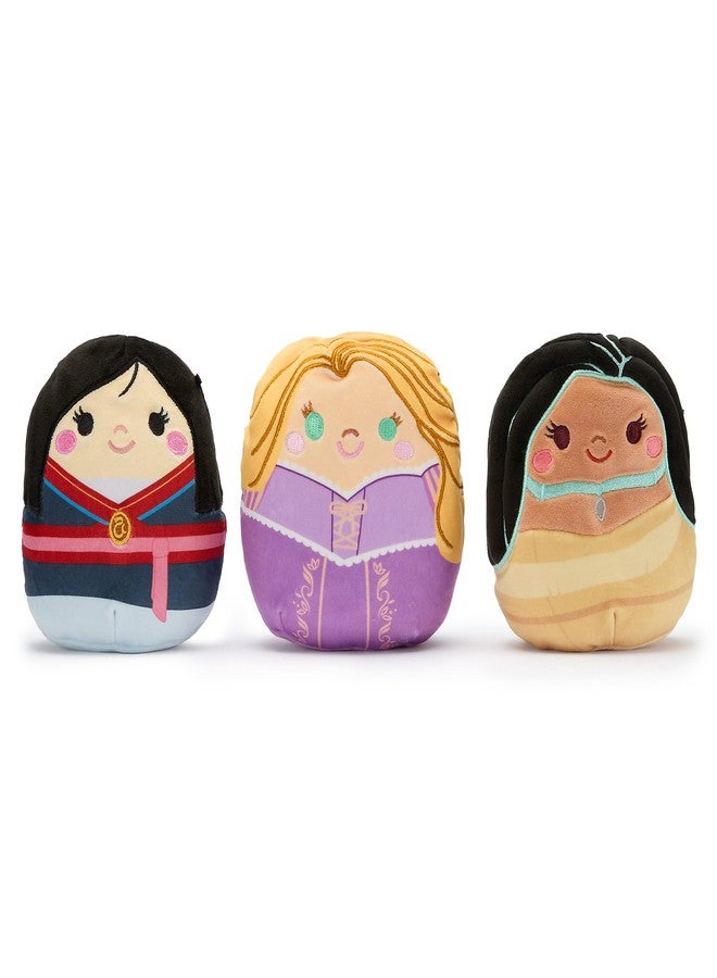 Disney Store Official Disney Princess Squishmallows Plush Set - 6 Squishmallow Mini 5" Plush Figure Toys Featuring Mulan, Rapunzel, Pocahontas with Mushu, Pascal, Meeko - Plushies for Girls - Image 3