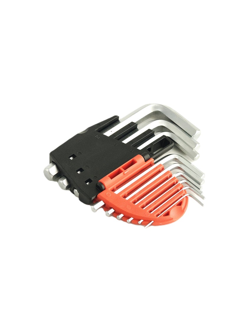 jetechtool مجموعة مفاتيح سداسية جيتك 9 قطع، مقياس، معالجة حرارية، تصميم L، مطلية مسطحة، فولاذ صناعي متقدم، صلابة عالية، صغيرة، مجموعة مفاتيح ألين من 1.5 مم إلى 10 مم - PS-C9 - Image 3