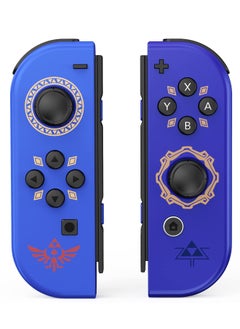 Wireless Joy-Con Controllers for Nintendo Switch, L/R Replacement Compatible with Switch/Lite/OLED, Joystick with Wake-up, Screenshot, and Dual Vibration (Dark Blue)