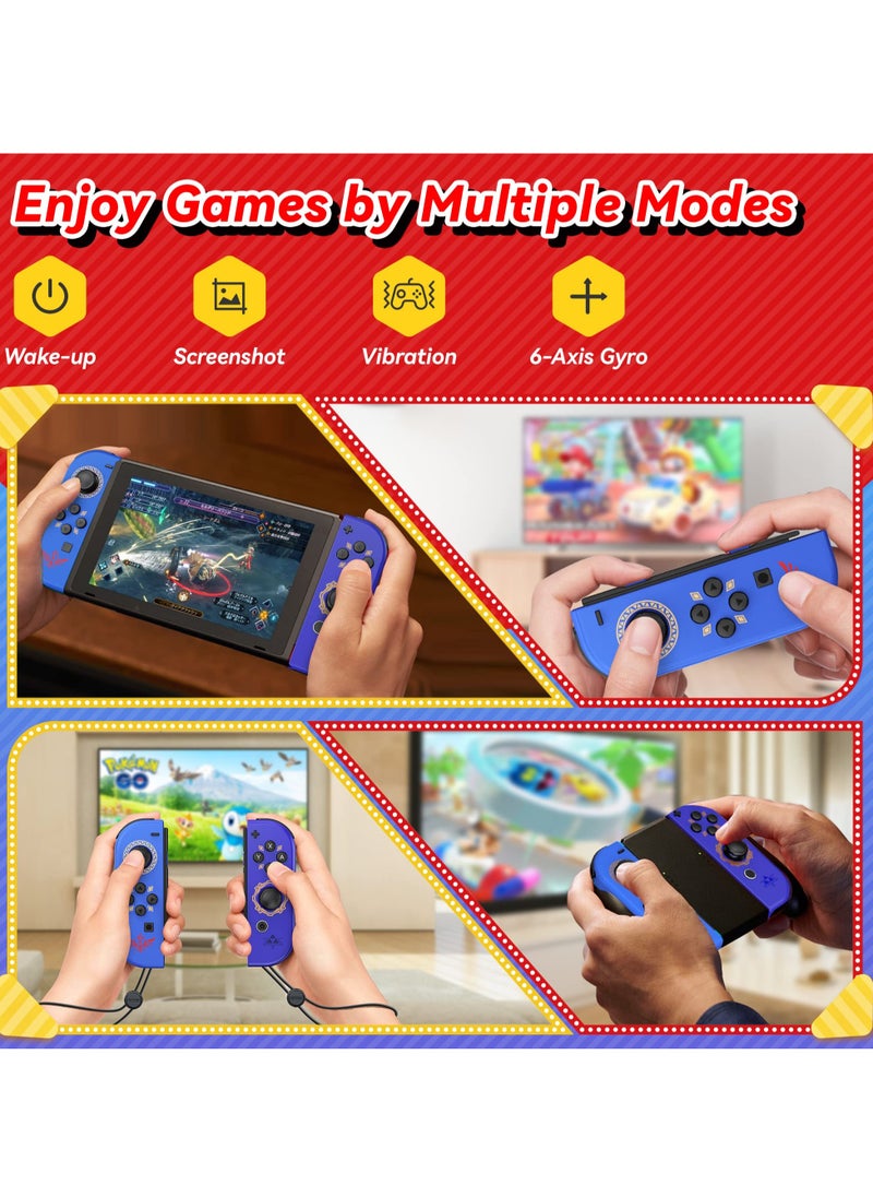Generic - Wireless Joy-Con Controllers for Nintendo Switch, L/R Replacement Compatible with Switch/Lite/OLED, Joystick with Wake-up, Screenshot, and Dual Vibration (Dark Blue) - Image 1
