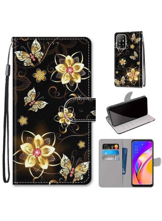 Case Cover For OPPO F19 Pro+ 5G / A94 5G / A95 5G Coloured Drawing Cross Texture Horizontal Flip PU Leather Case with Holder & Card Slots & Wallet & Lanyard Gold Diamond Butterfly - pzsku/Z0D4C1B7BAD997B444F93Z/45/_/1711246374/61f24817-d909-46b5-b0f9-e43ea9f38baa
