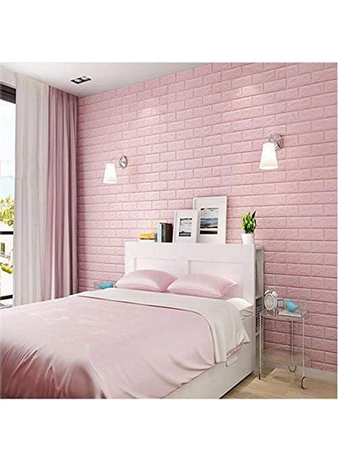 Barebeauty ملصقات حائط بار بيوتي ورق جدران تصميم طوب من رغوة PE (70x 77 سم 5.8 قدم مربع لكل ورقة) إطارات ثلاثية الأبعاد PVC لاصقة ذاتيًا (أبيض) (وردي، 3) - Image 4