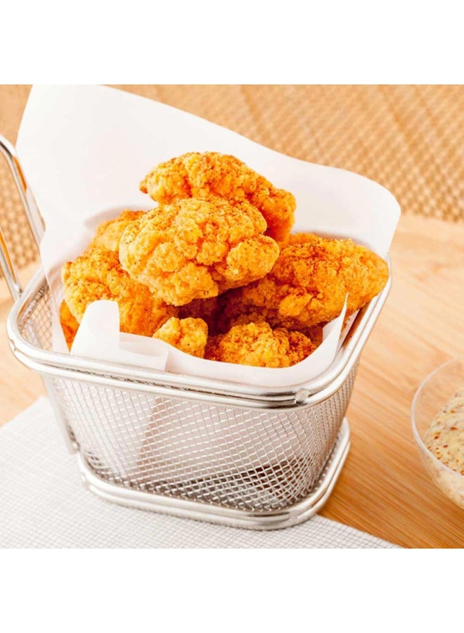 Restaurantware 5 x 4 Inch Fryer Basket, 1 Square Small Fry Basket - Mesh Grid, With Handle, Silver Stainless Steel French Fry Basket, Food-Grade, For Tenders, Fried Shrimp, And More - Image 3