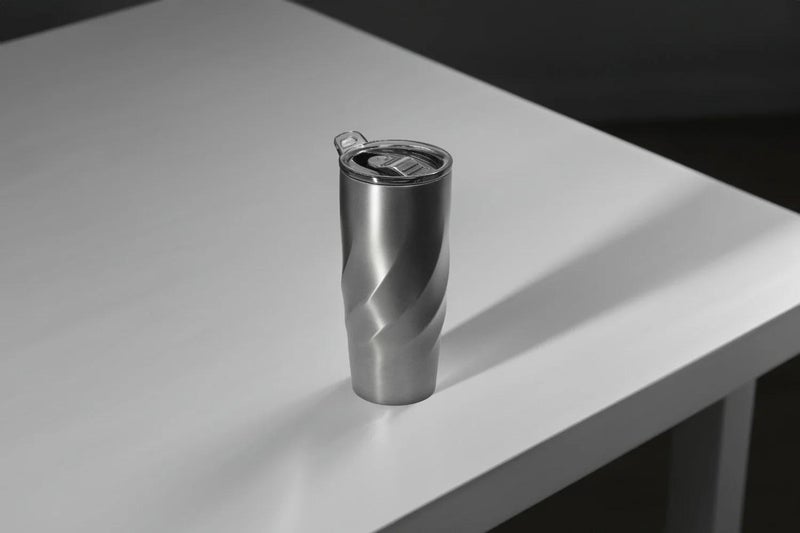 Stainless Steel Thermal Mug – Wave Design 400 ml - Image 4