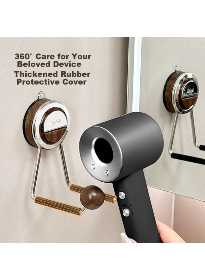 Bydoll Hair Dryer Holder, Suction Cup, No Drilling Required, Wall-mounted, Bathroom Hair Dryer Storage Rack - Image 2