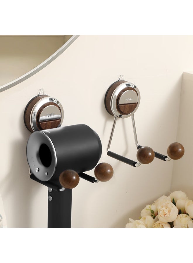 Bydoll Hair Dryer Holder, Suction Cup, No Drilling Required, Wall-mounted, Bathroom Hair Dryer Storage Rack - Image 5