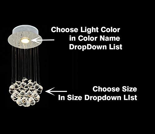 CRYSTA WORLD K9 Crystal Chandelier Modern Light Fixture(Warm White) (Design 13) L12/W12/H18 - Image 2