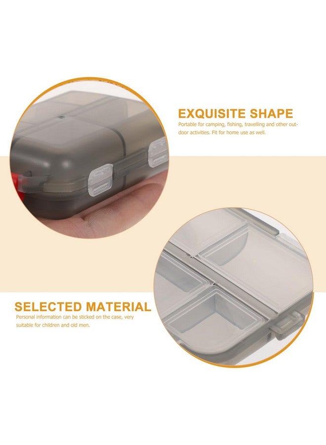 ARTIBETTER 10 Compartment Portable Medicine Box Double Layer Pill Case Travel Organizer with Secure Seal for Home Camping Office Mini Storage Container Grey - Image 5