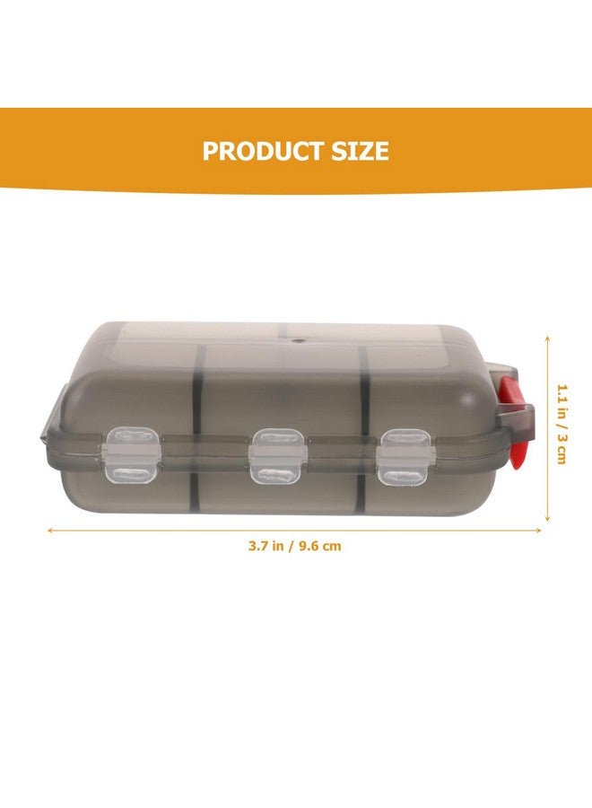 ARTIBETTER 10 Compartment Portable Medicine Box Double Layer Pill Case Travel Organizer with Secure Seal for Home Camping Office Mini Storage Container Grey - Image 4