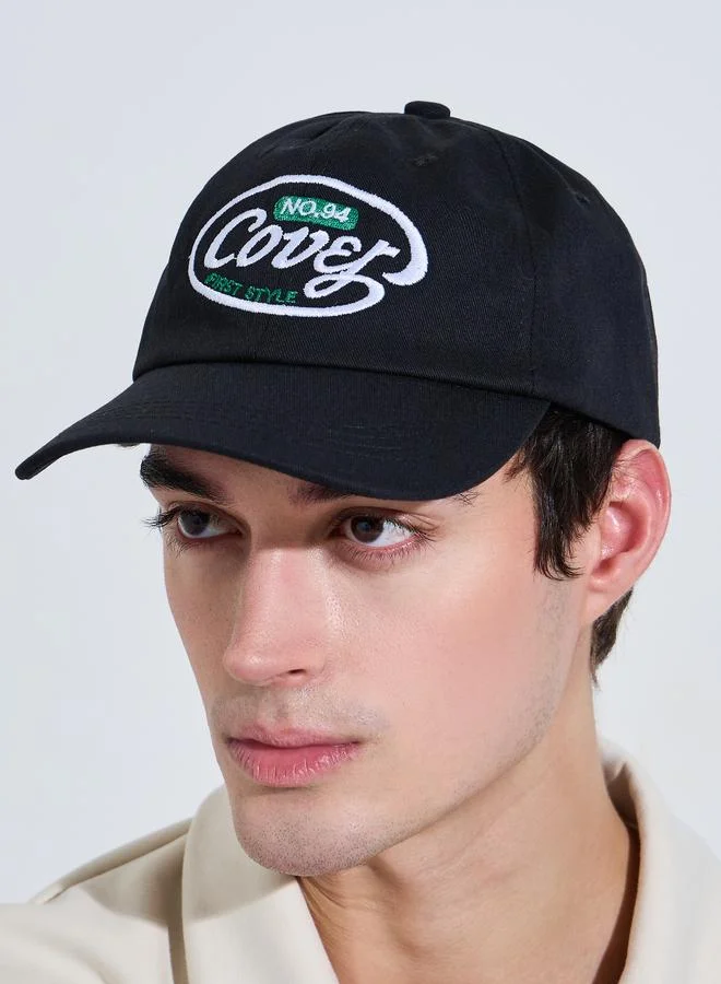 ستايلي Black Embroidered Baseball Cap