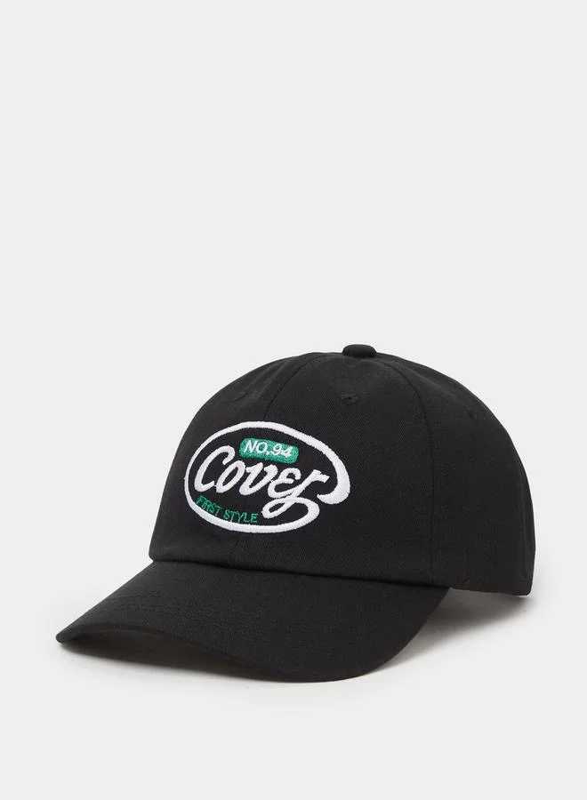 ستايلي Black Embroidered Baseball Cap