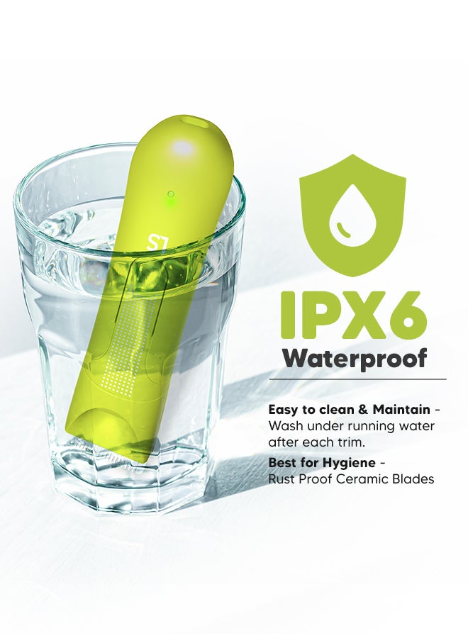 LetsShave مقلم كرات بلس للأجزاء الخاصة للرجال | ماكينة حلاقة للجسم مقاومة للماء مع شفرات سيراميك آمنة للبشرة | ضوء LED | مقلم الفخذين، مقلم الجسم للرجال، ماكينة حلاقة للجسم للرجال - Image 4