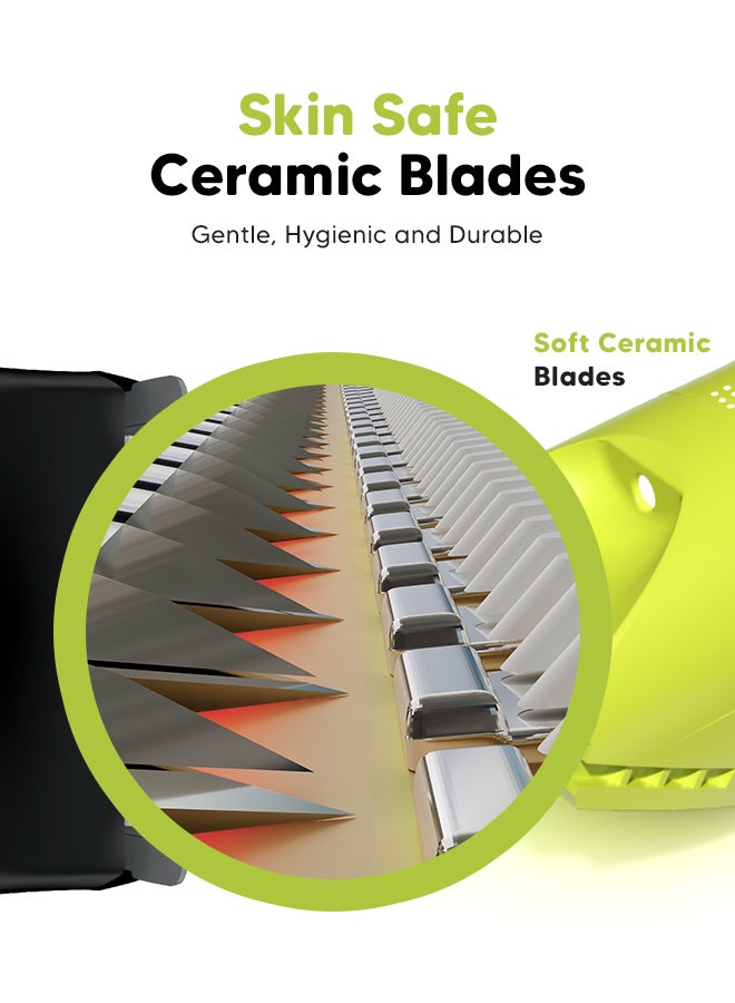 LetsShave مقلم كرات بلس للأجزاء الخاصة للرجال | ماكينة حلاقة للجسم مقاومة للماء مع شفرات سيراميك آمنة للبشرة | ضوء LED | مقلم الفخذين، مقلم الجسم للرجال، ماكينة حلاقة للجسم للرجال - Image 2