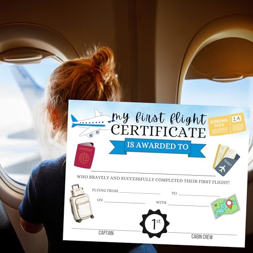 Lashicorn My First Flight Certificate 30pk 8.5x11” Kid’s Award Brave Flying Vacation Attendance Solo Pilot Achievement Aviation Journey Milestone for Parents - Image 5
