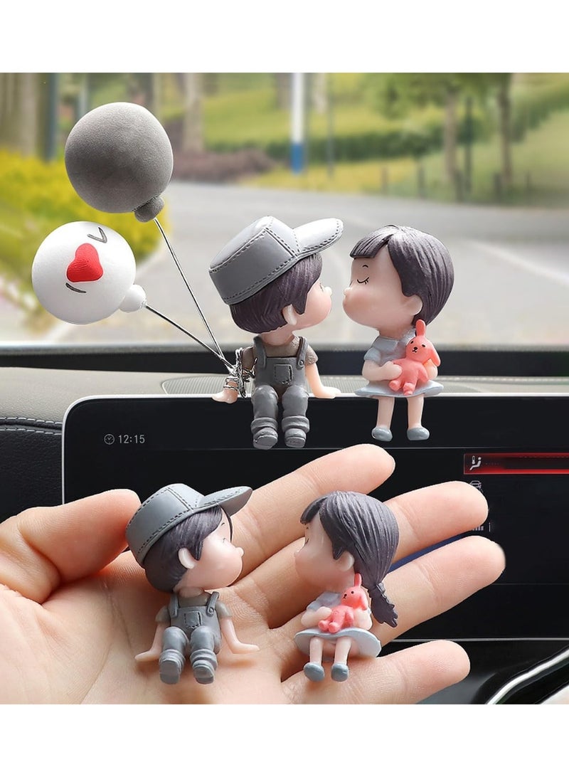 اكسسوارات تابلوه السيارة بتصميم لطيف مزين بعبارة «I Love You» مع بالون للديكور الداخلي للسيارة لتزيين المكتب - Image 4