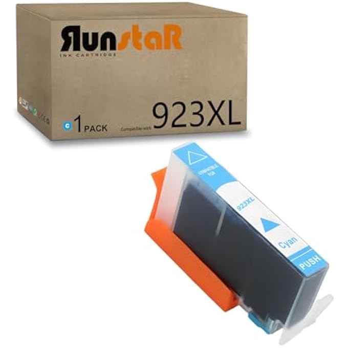 923XL 923E 923 CYAN INK CARTRIDGE LATEST CHIP COMPATIBLE FOR HP OFFICEJET PRO 8135E 8130E 8139E 8138E 8122E 8120 8124E 8125E 8130 8132E 8134E PRINTER (1 CYAN) - Image 1
