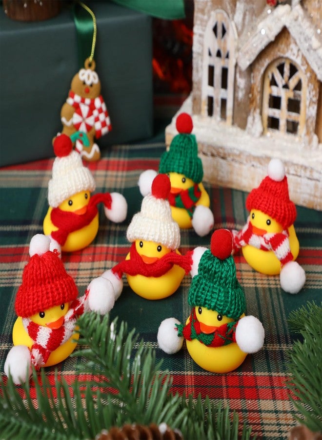 Jerify 48 Pcs Christmas Rubber Ducks 2 Inch Mini Christmas Bath Floaters Xmas Party Decorations Holiday Rubber Ducks with Drawstring Gift Bag for Party Holiday Prizes(Assorted Style) - Image 4