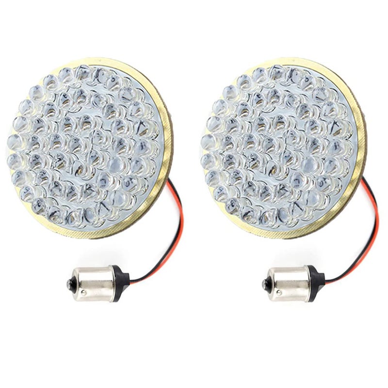 ZYTC 2" LED Turn Signals w/Brake Running Light Bullet Style Rear 1156 Red LED Turn Signal Kit for Harley Davidson