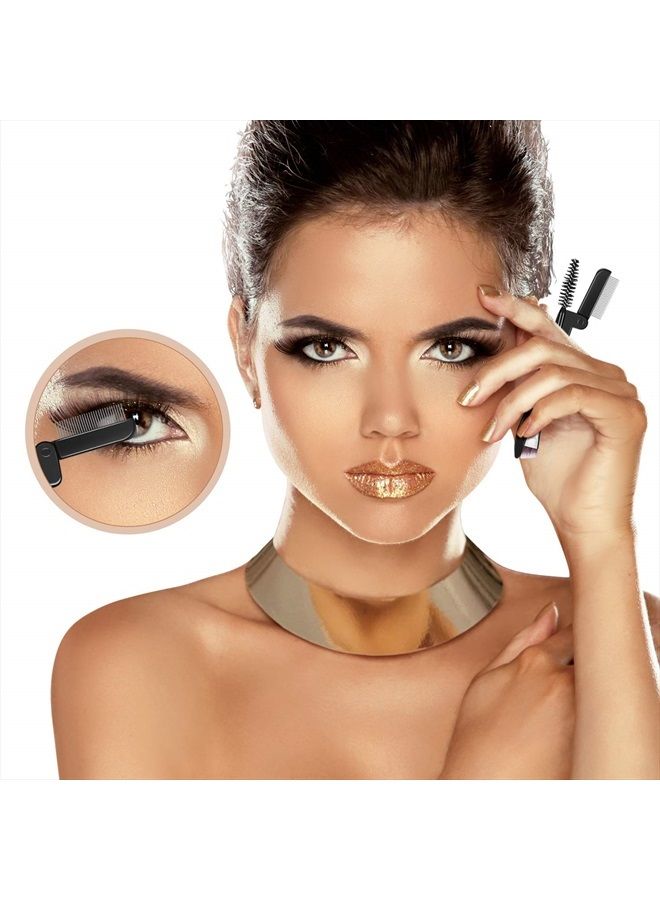 BOAO Folding Eyebrow Comb Eyelash Separator Eyebrow Eyelash Grooming Brush for Making Up Supplies (Style A, 4 Pieces) - Image 5