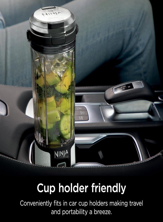 Ninja Blast Portable Blender, Cordless, 18oz. Vessel, Personal Blender for Shakes & Smoothies, BPA Free, Leakproof Lid & Sip Spout, USB-C Rechargeable, Dishwasher Safe Parts, White Glitter, BC152GL - Image 4