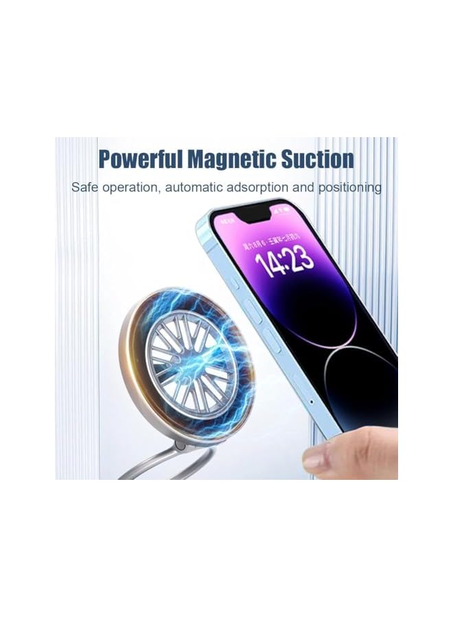 S-TOP Vacuum Suction Magnetic Car Phone Holder,Adjustable Electric Magnetic Phone Holder Mount for Car,Hands-Free Suction Cup Phone Holder Universal Bracket for Car/Gym/Mirror/Smooth Surface（1PCS） (Gray) - Image 3