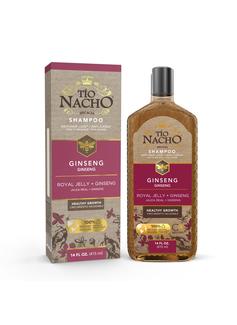 Tio Nacho Tio Nacho Shampoo with Ginseng Royal Jelly Aloe Vera  Jojoba Strengthening Hair Care to Reduce Loss  Breakage Revitalizing Nourishing Formula 14 Fluid Ounces 