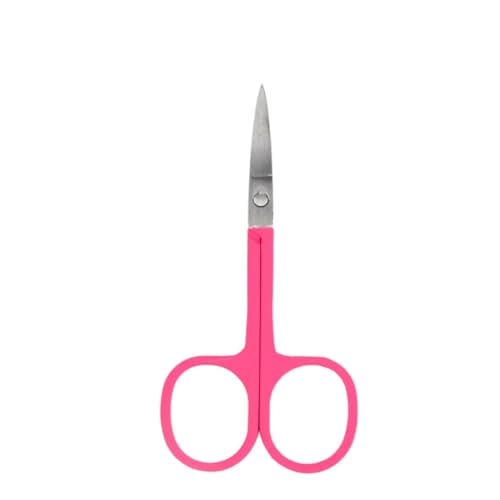 FOLELLO Grooming Scissor for Men and Women (White, Pink) – Stainless Steel Mustache Scissors for Men, Eyebrow, Nose Hair Scissor for Men - Image 1
