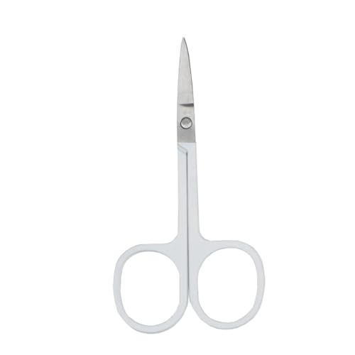 FOLELLO Grooming Scissor for Men and Women (White, Pink) – Stainless Steel Mustache Scissors for Men, Eyebrow, Nose Hair Scissor for Men - Image 3