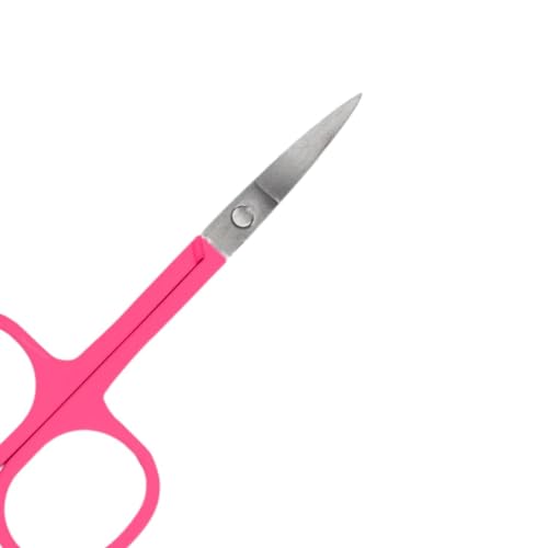 FOLELLO Grooming Scissor for Men and Women (White, Pink) – Stainless Steel Mustache Scissors for Men, Eyebrow, Nose Hair Scissor for Men - Image 2