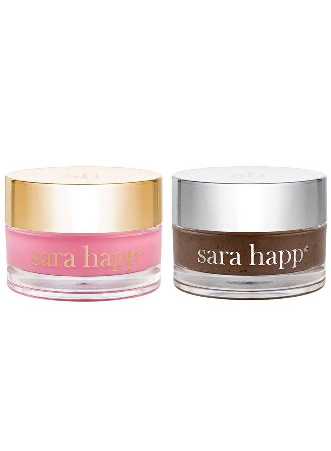 sara happ Sweet Clay Mask + Vanilla Bean Sugar Scrub Lip Duo Exfoliating And Moisturizing Lip Treatments For Dry And Flaky Lips Vegan (0.47 Ounce And 0.5 Ounce Jars) - Image 1