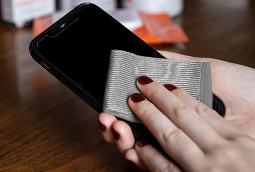 WHOOSH! منشفة تنظيف ميكروفايبر من WHOOSH!، 6 قطع، منشفة لتنظيف النظارات والشاشات، مناسبة لشاشة السيارة، الكمبيوتر، اللابتوب، آيباد، ماك بوك، الهاتف الذكي، الشاشة، النظارات، الساعات (6 × 6 بوصة)، رمادي - Image 2