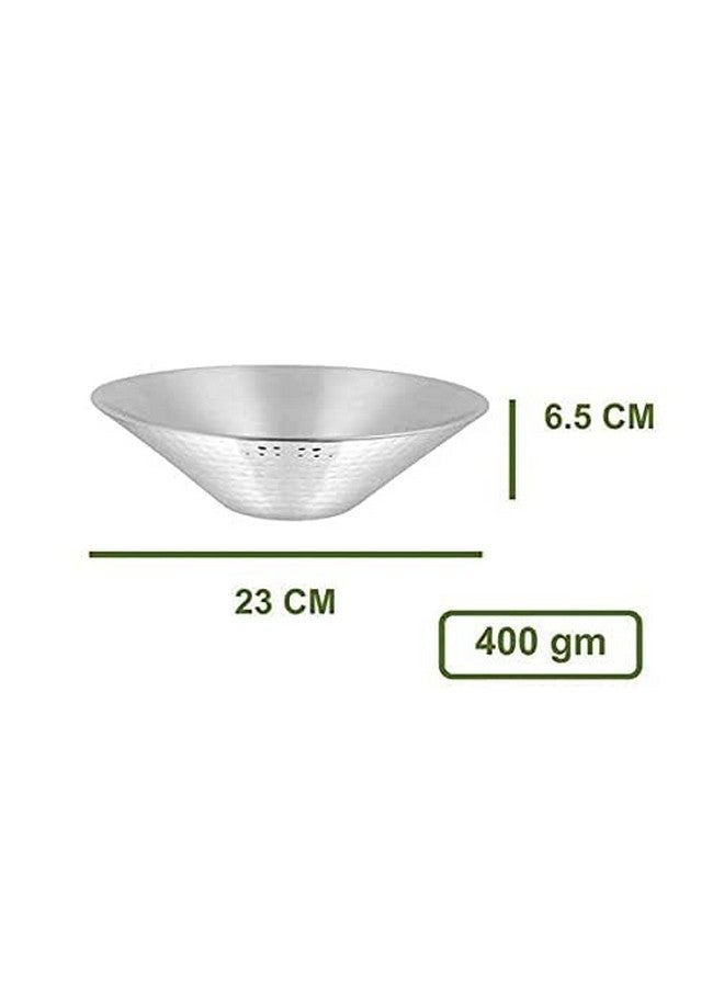 Shri & Sam Shri & Sam Stainless Steel Conic Hammered Double Wall Salad Bowl, 21cm, Silver  - Image 5